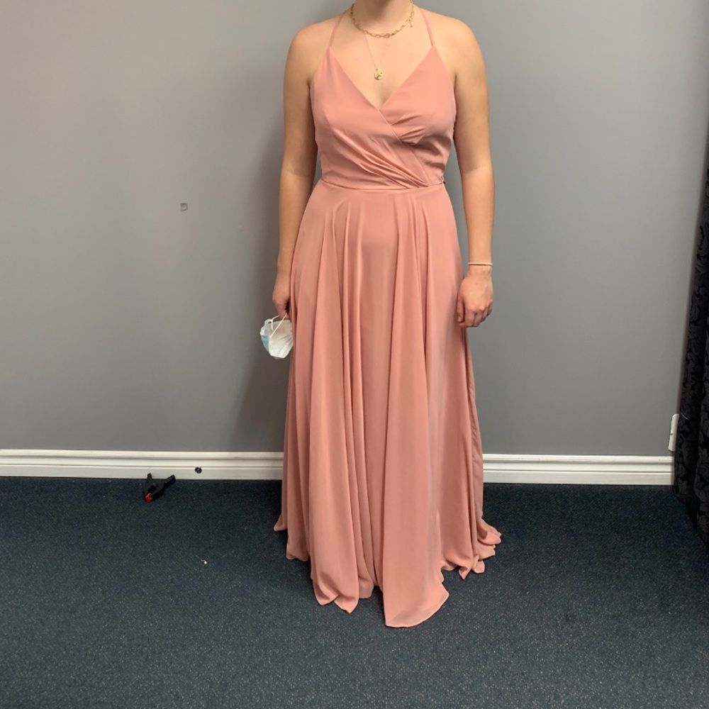 Size 10, Vivian Diamond Bridesmaid dress, desert pink